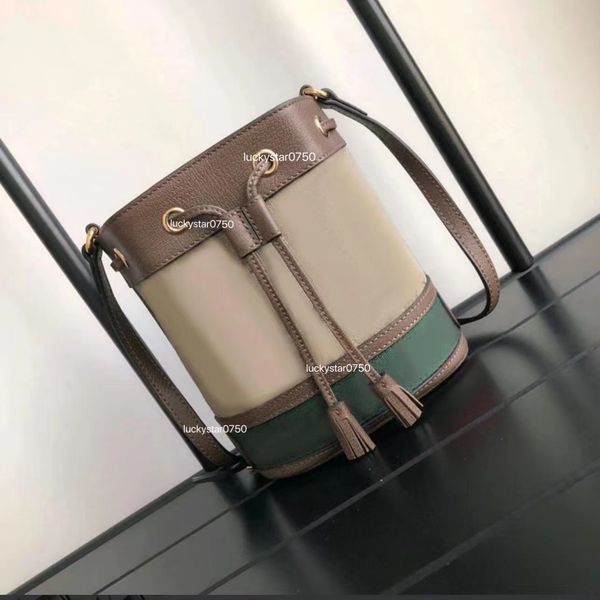 

bucket designer bags mini drawstring bag for women cross body canvas tote genuine leather handbags lady tassel messenger purse satchel shoul