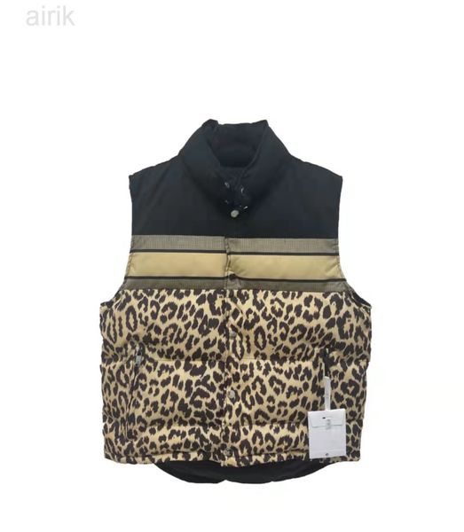 

men's women's mens black vest autumn and winter new high-end design classic letter print stand collar couple coat leather vests sl, Black;white