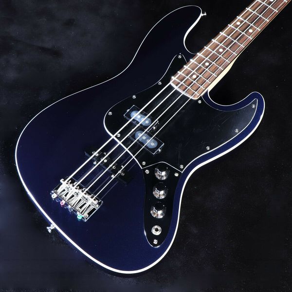 

aerodyne jazz bass ii gun metal blue electric guitar