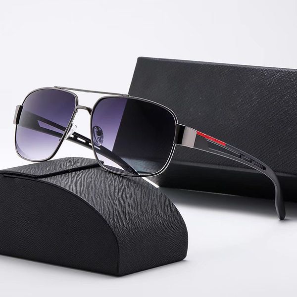 Novos óculos de sol ovais de luxo para homens, tons de verão, óculos polarizados, óculos de sol grandes vintage pretos, óculos de sol masculinos com caixa