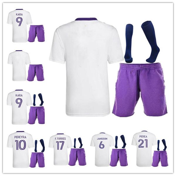 

2021 2022 orlando city sc kara pereyra mens soccer jerseys ruan jansson pato f. torres perea home away white football shirt, Black;yellow