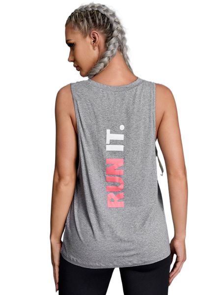 

slogan graphic sports tank y4hc#, Gray
