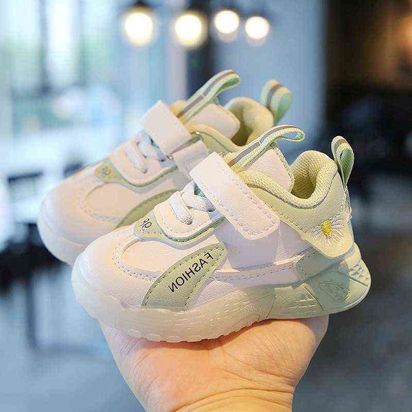 

kids sneakers fashion baby boys sports shoes for girls children casual sweet baby girl toddler leather flats soft infant shoes g220517, Black;red
