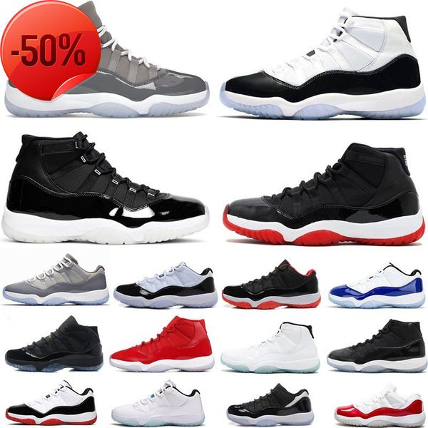 

men basketball shoes 11 cool grey legend blue space jam bred 11s low women sports mens sneakers trainer, Black