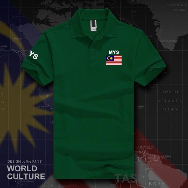 Polos masculinos Malásia camisas da Malásia Men Manks Shorve White Brands Impresso para Country 2022 Cotton Nation Team Flag Malaya Mysmen's Men '