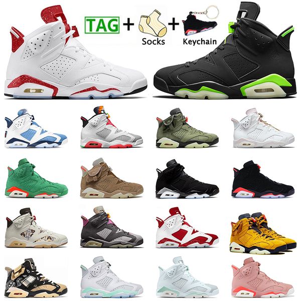 

large size us 13 mens women jumpman 6 fashion basketball shoes pine green 6s red oreo bordeaux black infrared unc british khaki cactus jump