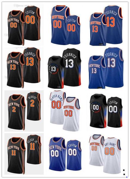 

75th custom new york''knicks''jersey men women youth 5 immanuel quickley 23 mitchell robinson 1 obi in 8 kemba walker ba, Black;red