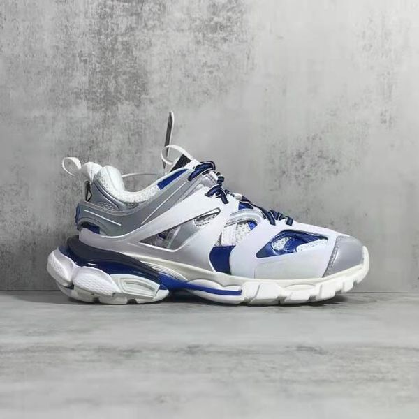 

classic casual shoes luxury brand designer men women track 3 3.0 triple white black sneakers tess.s. gomma leather trainer nylon printed pla