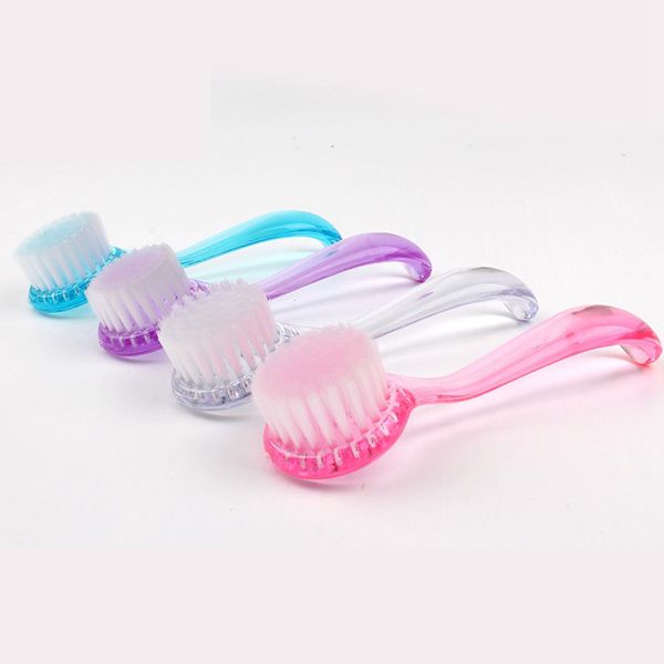 

exfoliating facial brush skin care soft bristle brush scrub with plastic handle beauty cleansing tools for women 032