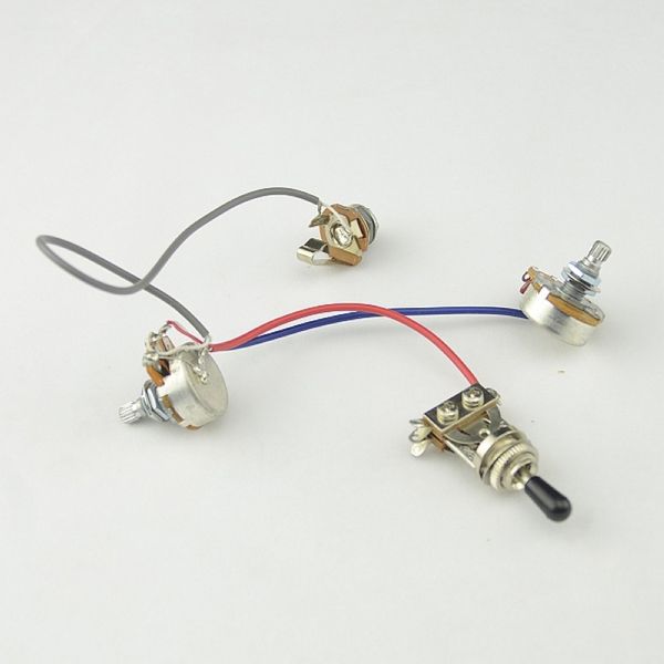 1 conjunto de cabos de guitarra elétrica 1 interruptor + 2 potes + conector