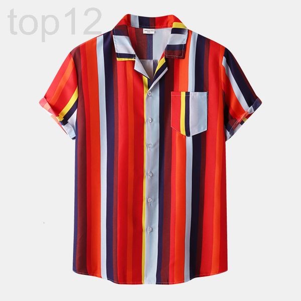 

men's casual shirts designer 2021 hawaiian series beach style four seasons printed short sleeved shirt national leisure suit batch qq2o, White;black