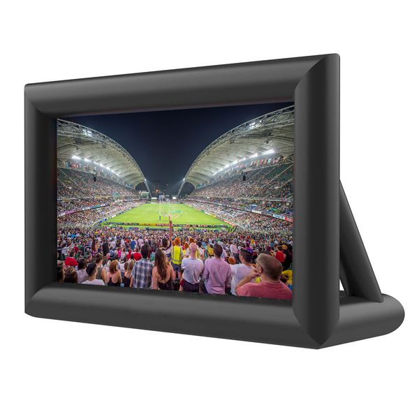

8ft 10ft 20ft inflatable outdoor projector movies screen with quiet fan display area home cinema for camping parties