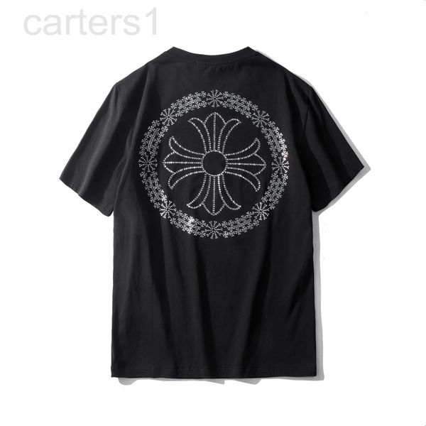 

men's plus size shorts designer fashion fashion brand ch sanskrit horseshoe graffiti drill short sleeve youth student couple pure cotto