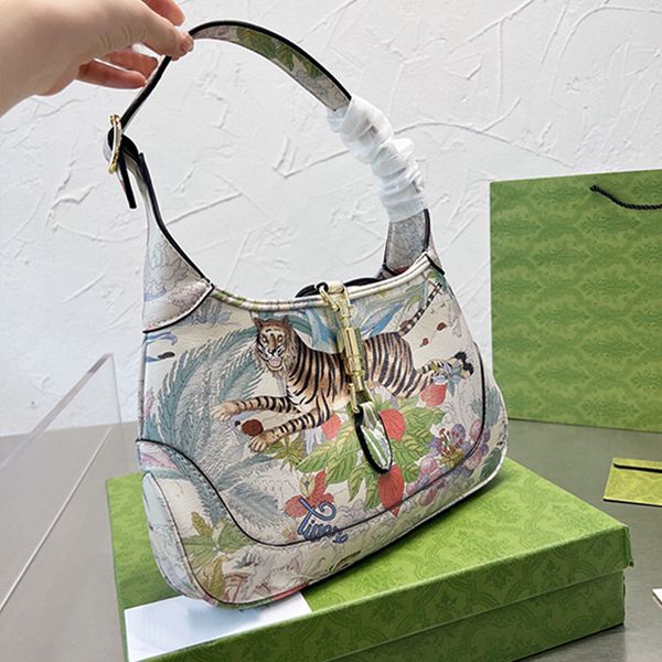 

flower and bird print totes bag women handbag purses axillary bags shoulder crossbody purse tiger pattern genuine leather removable strap sh