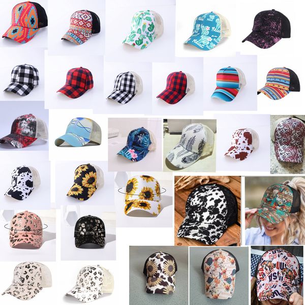 

ponytail baseball cap washed distressed messy buns ponycaps leopard sunflower criss cross trucker mesh hats cyz, Blue;gray