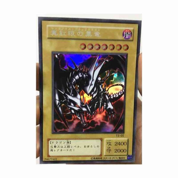 Yu Gi Oh Red-Eyes B. Dragon 2001 Приз DIY игрушки хобби хобби коллекционирующие коллекции аниме-карты G220311