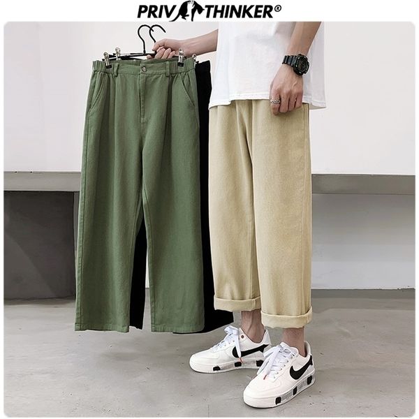 Privathinker Pantaloni Harem da uomo in tinta unita coreani Pantaloni da uomo streetwear giapponesi in cotone casual da uomo 220325