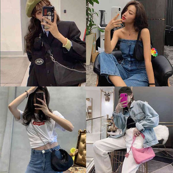 

three in one same hobo underarm bag nylon chain one shoulder messenger bag purses_awvc
