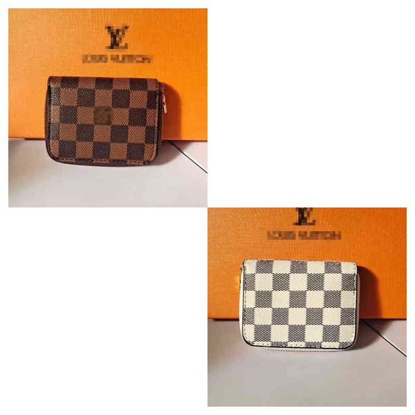 

designer leather l small wallet woman mens lovers handbag coin card bag creative casual classic fashion zipper mini chain zero v letter card, Red;black