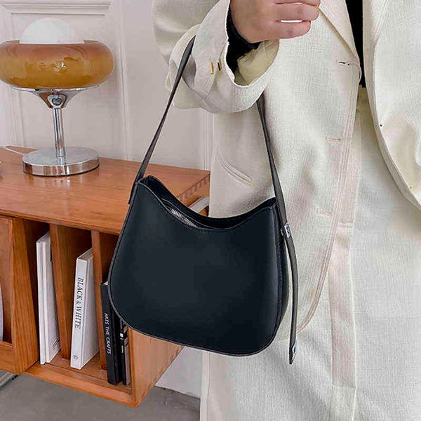 

new pu leather shoulder bags for women's fashion casual handbags solid messenger large capacity crossbody bags female vintage g220517