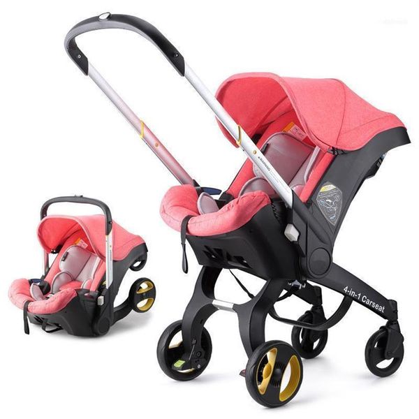 Luxury Baby Stroller 4 em 1Rolley Born Car Seat Travel Pram Stoller Bassinet Pushchair Carriage Basket Fishers#12921