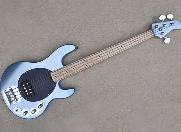 

4 strings electric bass guitar with maple fretboard black pickguard
