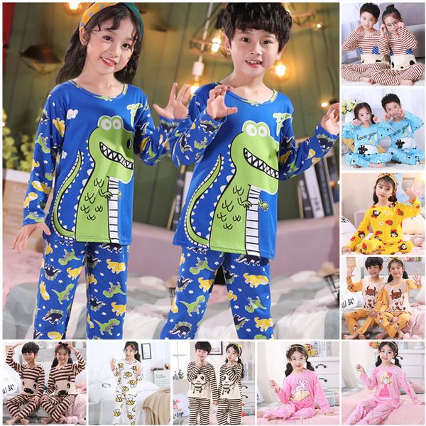 Sommer Kinder Pyjama Mädchen Sets Kid Pyjamas Boy Cartoon Homewear Set Outfits Kinder Pyjama 220715