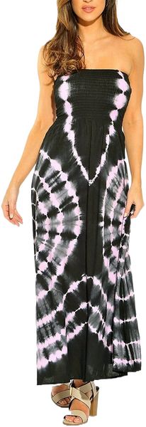

s.un strapless tube maxi d.ress s.ummer d.resses e7ek#, Black;gray