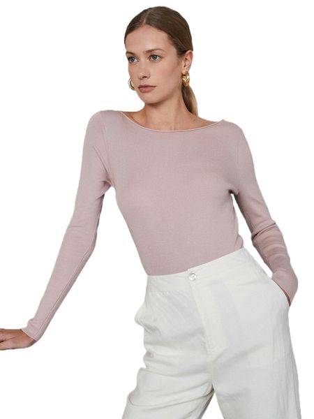 

motf premium viscose boat neck bodysuit 02vf#, White