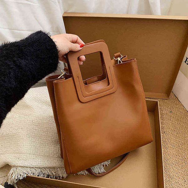 

handbag women's spring high-capacity tote bag trend fashion single shoulder bag solid color simple messenger bag 220514