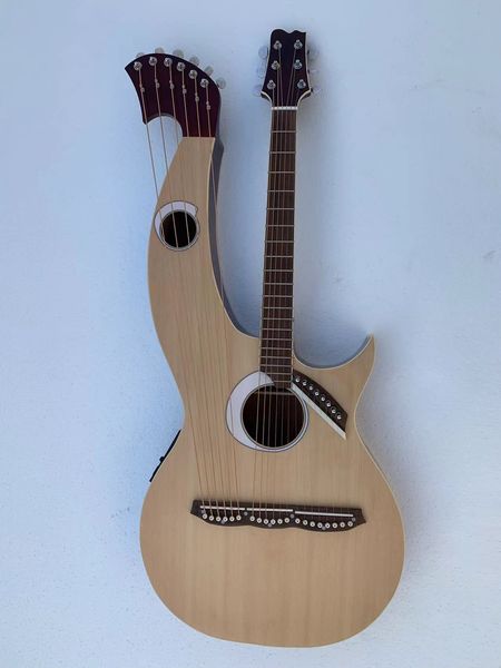 

good quality harp guitar 6 6 8 strings double necks with eq in stock