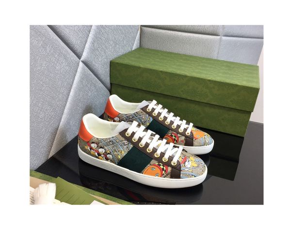 

luxury designer shoe platform triple bee snake men women sneakers lace-up outdoor fashion woman casual shoes 35-45, Black