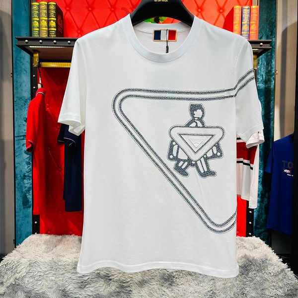 

luxury famous brand men designer men's polos fashion summer t-shirts male tshirt tee sleeves short sleeve blank mens clothes casual shi, White;black