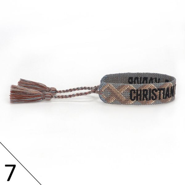 

luxury brand braided bracelet adjustable woven friendship bangle for womens mens designer letter embroidery rope bracelets jewelry gift code, Golden;silver