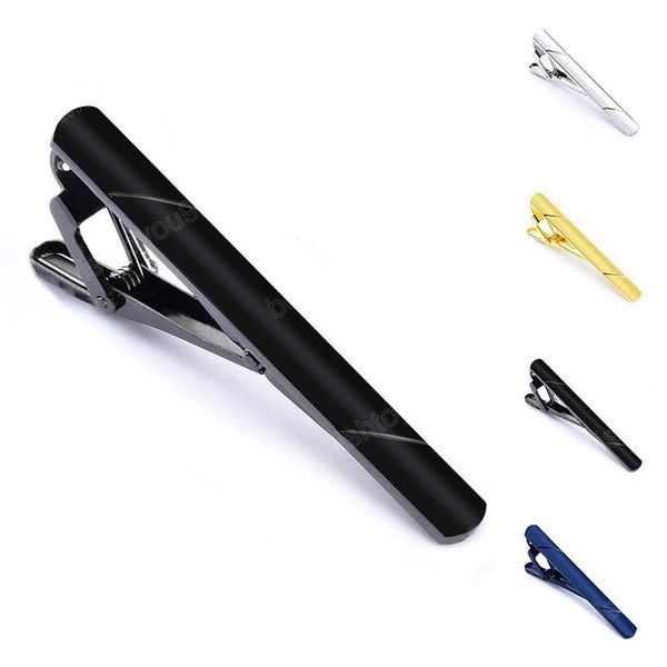 

men tie clip colorful metal tone simple bar clasps practical necktie clasp all-match men's formal business tie clips, Silver