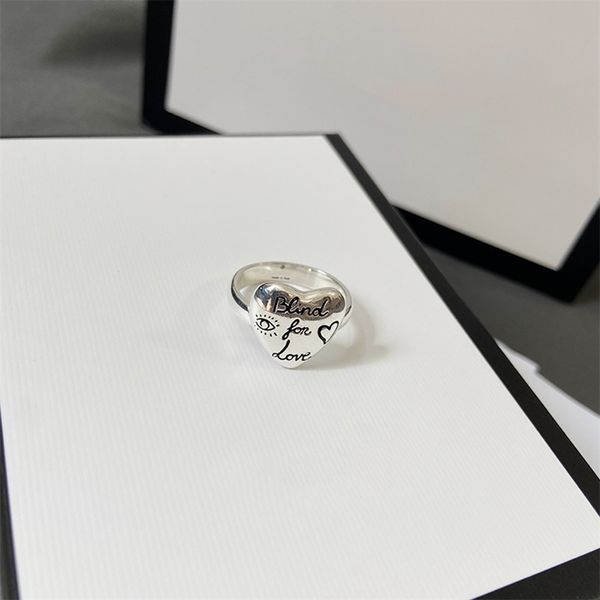 

designer jewelry online love fearless heart-shaped flower bird s925 sterling silver ring couple men and women