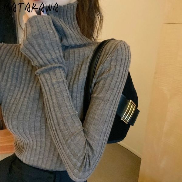 

autumn korean high stretch turtleneck sweater slim long sleeve bottoming shirt solid color sweaters for women 210506, White;black