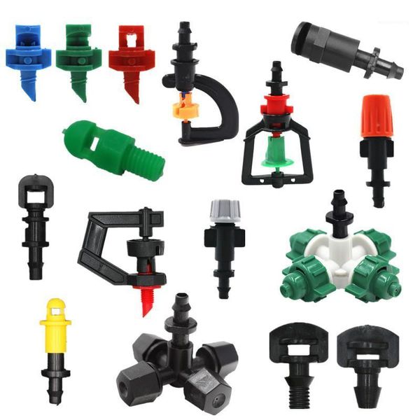 50-500pcs Sprinkler serra con un ugello di nebbia del connettore Barb per irrigazione da giardino Micro Irrigation Adatti a goccia