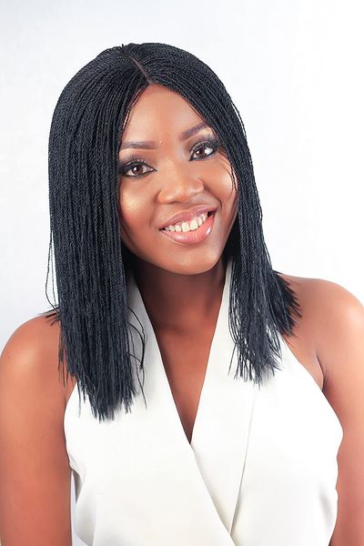 

ladies short straight wig mechanism whole chemical fiber head set spot, Black