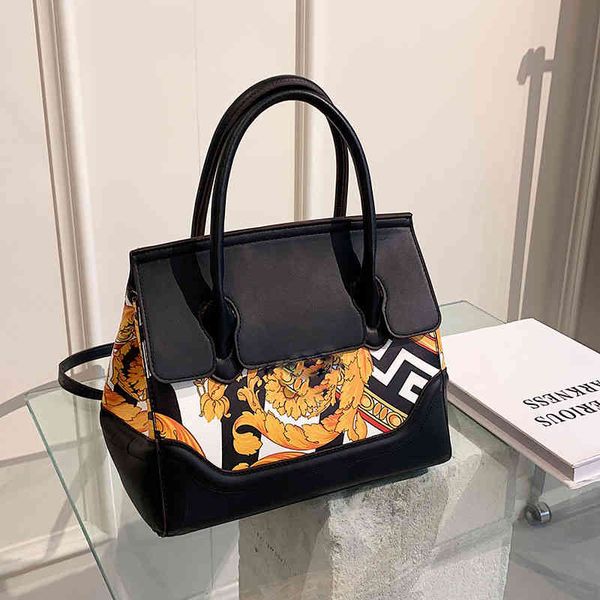 Handtasche Frauen Single Umhängetasche große Tasche bemalt Graffiti Bag Frau Taschen 220426s