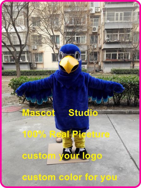 

mascot doll costumeblue eagle mascot costume plush falcon custom hawk fancy costume anime kits mascotte theme fancy dress carnival 41579, Red;yellow