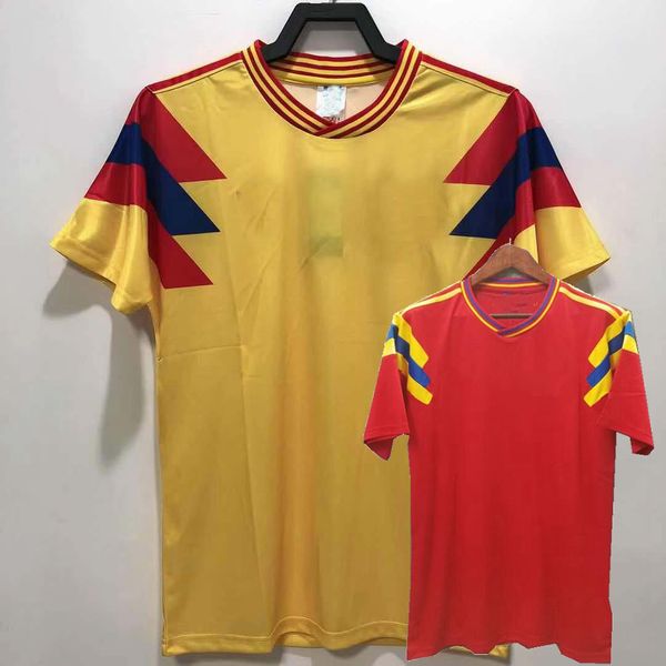 Jerseys de futebol Retro clássico Colômbia Home Away Soccer Jerseys Guerrero Valderrama Escobar Football camisa