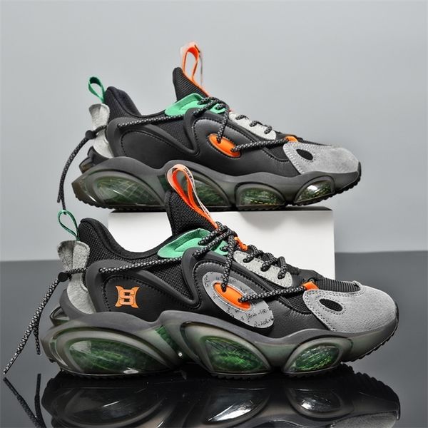 

men's sneakers shoes for men summer advanced high elastictenis breathable male sports gym running shoes footwear plus size 220513, Black