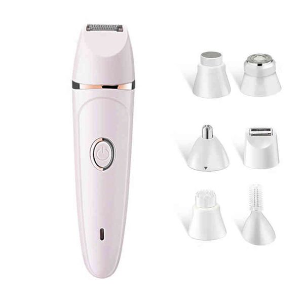 Kemei 7 in 1 epilatore elettrico per donna rasoio femminile sopracciglio naso gamba rimozione peli del viso bikini trimmer ricaricabile 220509