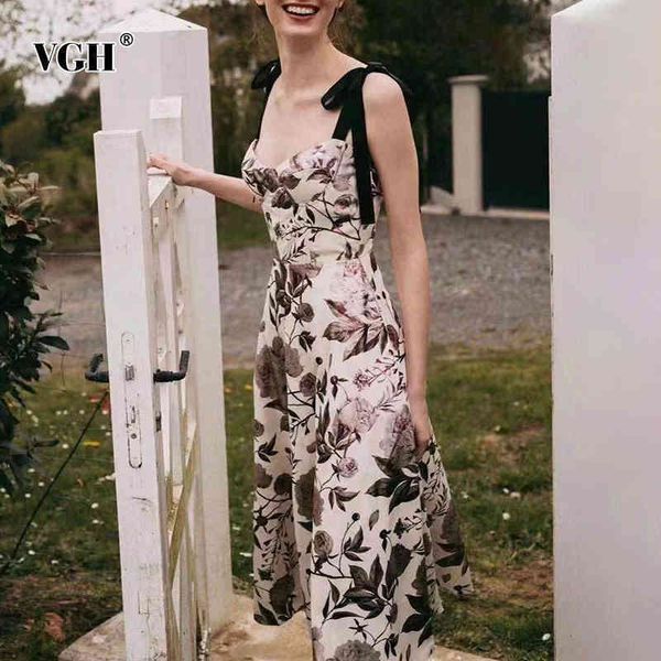 

lace up bowknot sling dress for women strapless sleeveless high waist print dresses female fashion clothes summer 210507, Black;gray