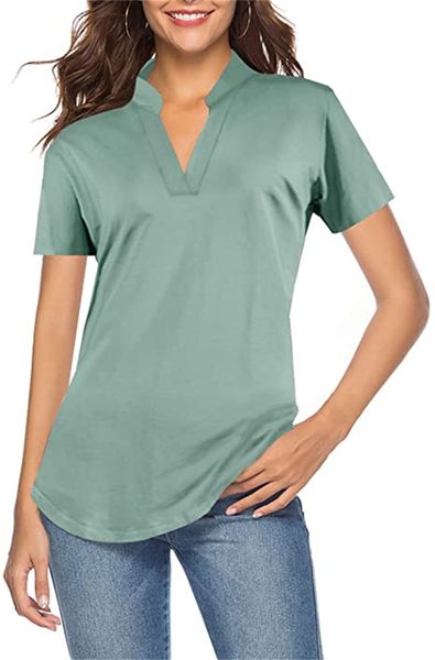 

women's t-shirts short-sleeved v-neck shirt casual belted shirt loose, White