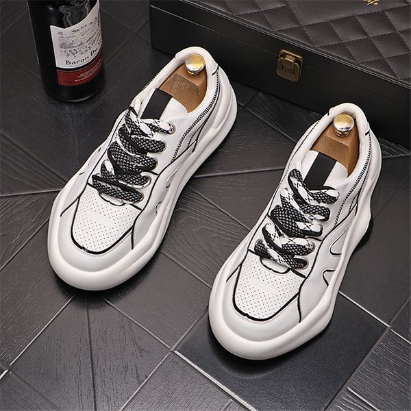 

new british style wedding dress party leather shoe blue mens round toe casual sneakers lace-up black driving walking loafers