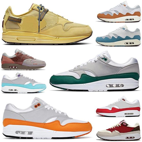 

2022 shoes 1s mens womens running shoes baroque brown bred saturn gold monarch noise aqua anniversary green men women sports gc, Black