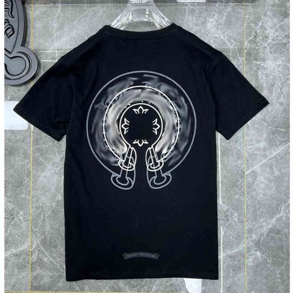 

men's luxury brand t shirts ch man t-shirt summer fashion women cross sanskrit tees letter designer tshirts boy loose round neck shirt, White;black