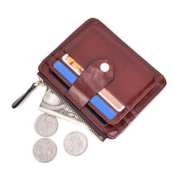 

wallets bags handbags card zero wallet button u.s. dollar oil coated wax skin zipper anti magnetic rfid creative with key, Red;black